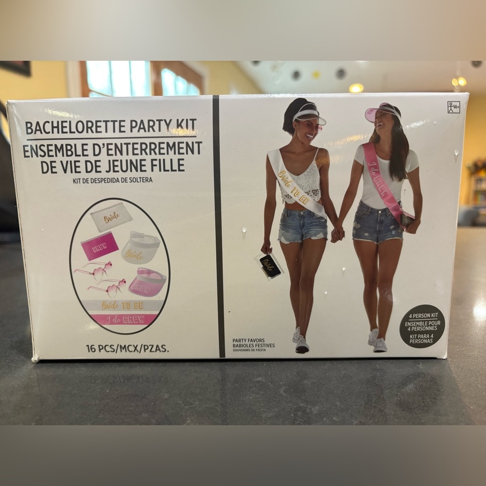 Bachelorette Party Kit with Pink and White Accessories
